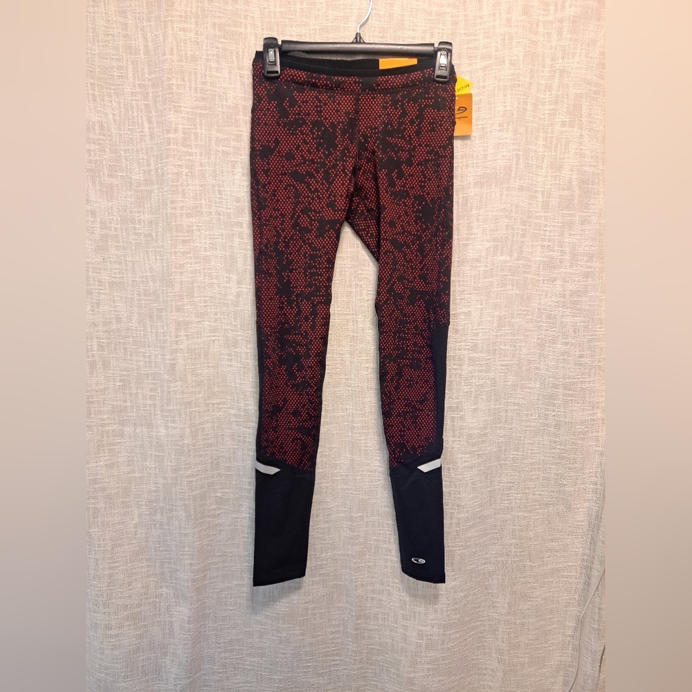 Champion Red and Black Womens Duo Dry Compression Tights size XS